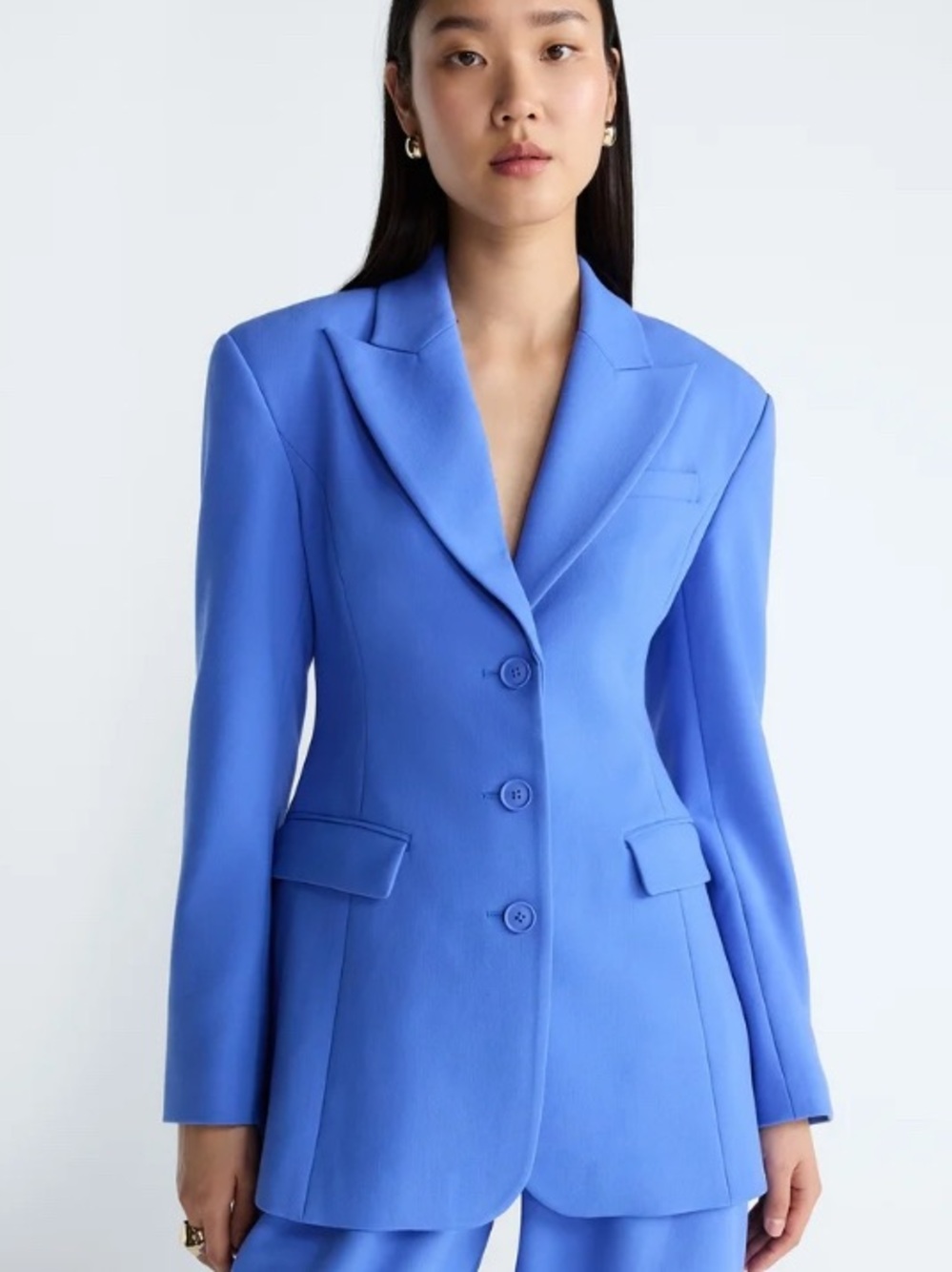 Devil Wears Prada Scoop Collection Women's Button Single Breasted Fitted Blazer - Picture 2 of 16